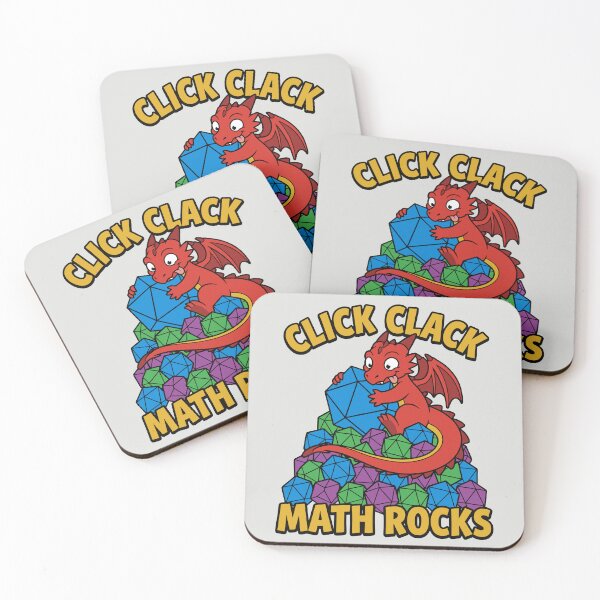 Item preview, Click Clack Math Rocks - Funny RPG Dragon designed and sold by DigitalGlade.