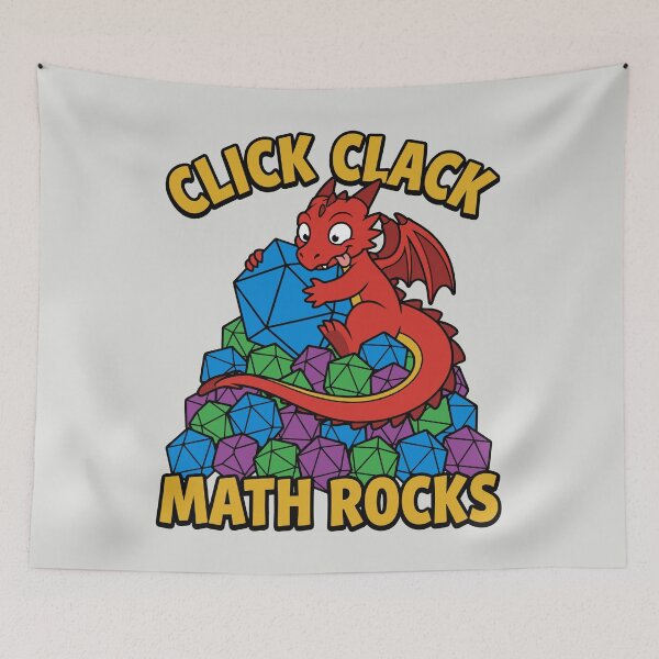 Item preview, Click Clack Math Rocks - Funny RPG Dragon designed and sold by DigitalGlade.