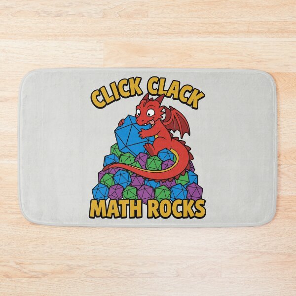 Item preview, Click Clack Math Rocks - Funny RPG Dragon designed and sold by DigitalGlade.