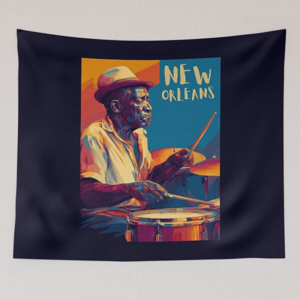 Item preview, A Drummer in New Orleans - Louisiana  designed and sold by GoodOldVintage.