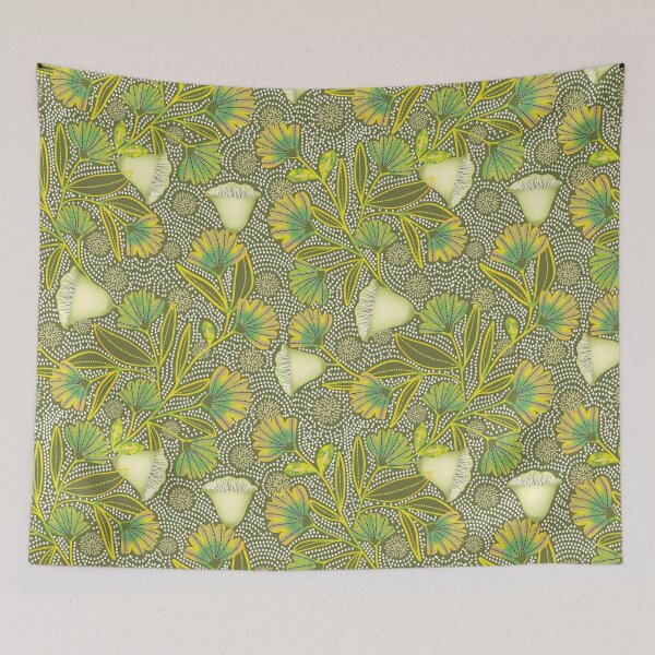 Item preview, Pointillism Twilight Blooms designed and sold by phatlizzardart.