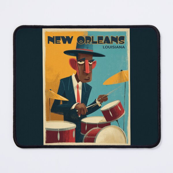 Item preview, A Drummer in New Orleans - Louisiana designed and sold by GoodOldVintage.