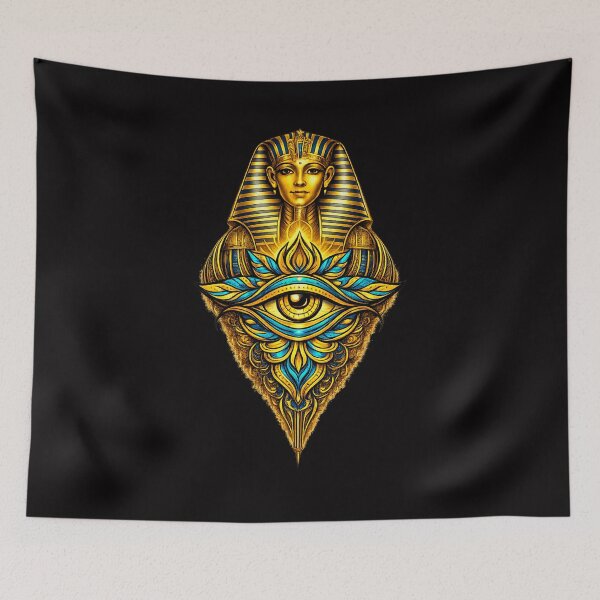 Item preview, Mystic Pharaoh Mask – Ancient Egypt Golden Royal Symbol designed and sold by GulfSignature.