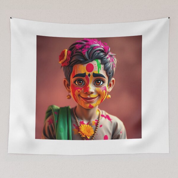 Item preview, Realistic Boy with Holi Colors designed and sold by Teewave-Ashish.