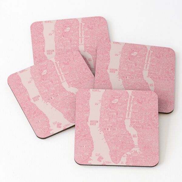 Item preview, Nyc Pink city map designed and sold by oliver polanski.