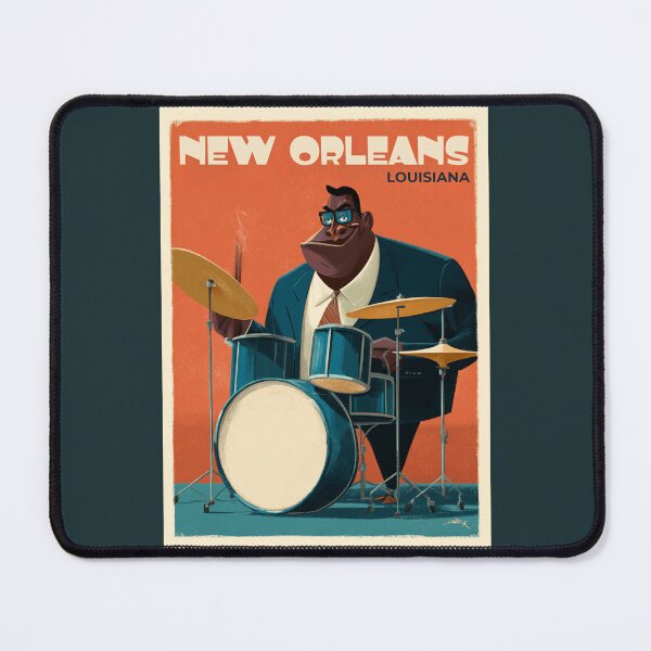 Item preview, A Drummer in New Orleans - Louisiana designed and sold by GoodOldVintage.