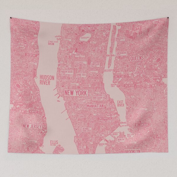 Item preview, Nyc Pink city map designed and sold by oliver polanski.