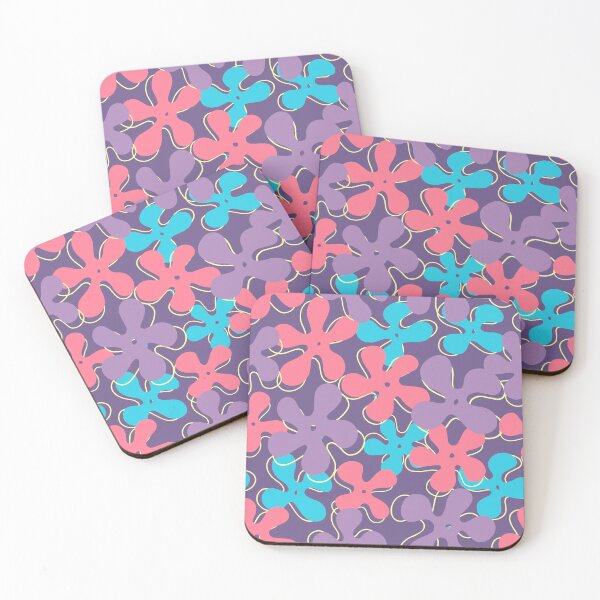 Item preview, Retro Beach Vibes Pattern in Purple, Pink and Blue designed and sold by Free-Spirit-Meg.
