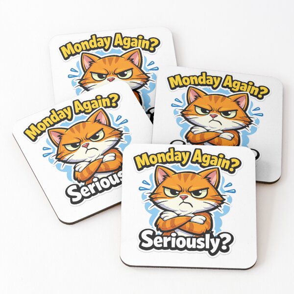 Item preview, Monday Again? Seriously? – Grumpy Cat Meme Design designed and sold by designbyuzi.