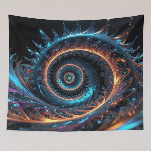 Item preview, Glowing Fractal Spiral Decor designed and sold by Harmonic_Layers.