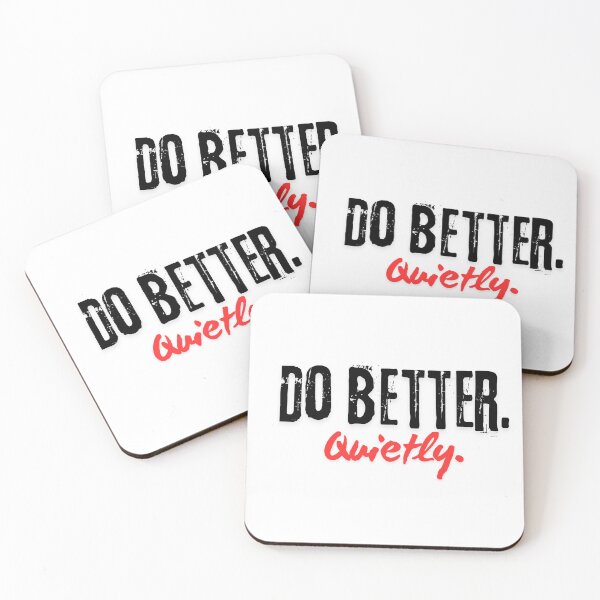 Item preview, Do Better. Quietly. Script on Black designed and sold by Khalsawear.