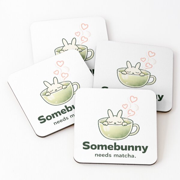 Item preview, Cute bunny in matcha – Somebunny needs matcha designed and sold by Dennis' Creative Corner.