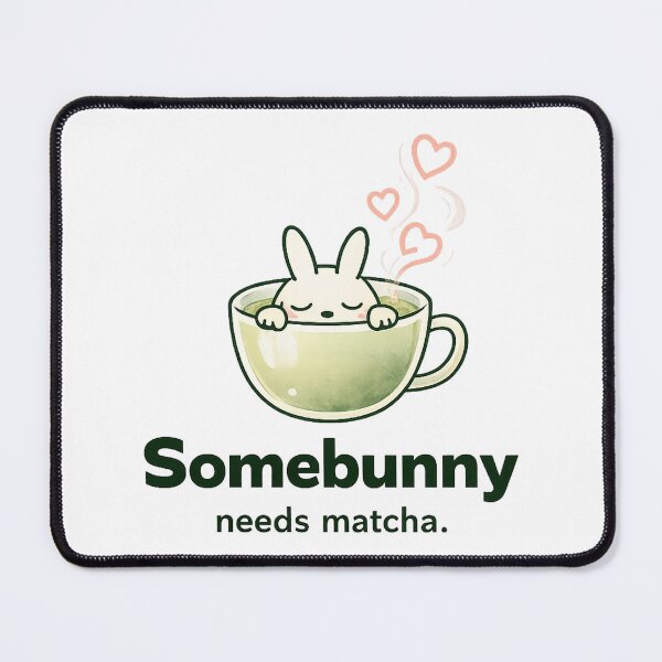 Item preview, Cute bunny in matcha – Somebunny needs matcha designed and sold by Dennis' Creative Corner.