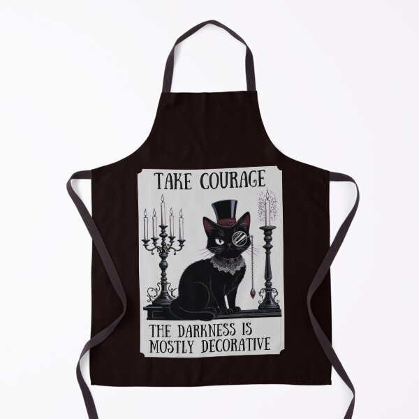 Item preview, Gothic Black Cat Take Courage Darkness Decorative designed and sold by dreamparlor.