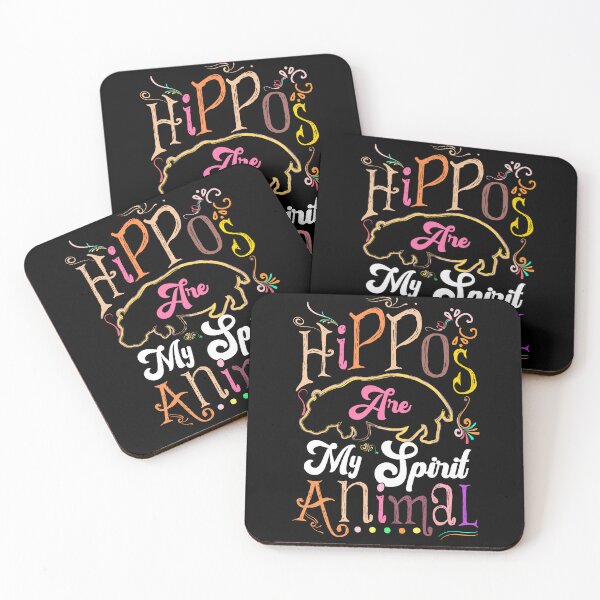 Item preview, Hippos are My Spirit Animal cute hippopotamus quotes designed and sold by Pikkalo.