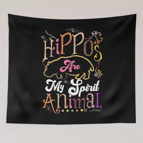 Item preview, Hippos are My Spirit Animal cute hippopotamus quotes designed and sold by Pikkalo.