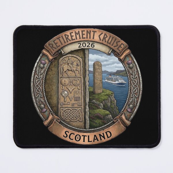 Item preview, Scotland Retirement Cruise 2026 Pictish Standing Stone Art designed and sold by Loom on the Loch.