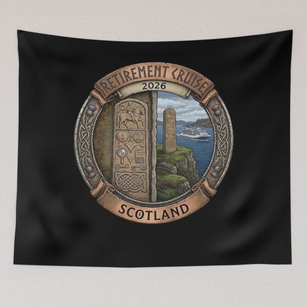 Item preview, Scotland Retirement Cruise 2026 Pictish Standing Stone Art designed and sold by Loom on the Loch.