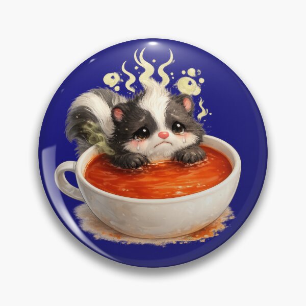 Item preview, Cute Crying Skunk in Soup Sticker designed and sold by jgvisualarts.