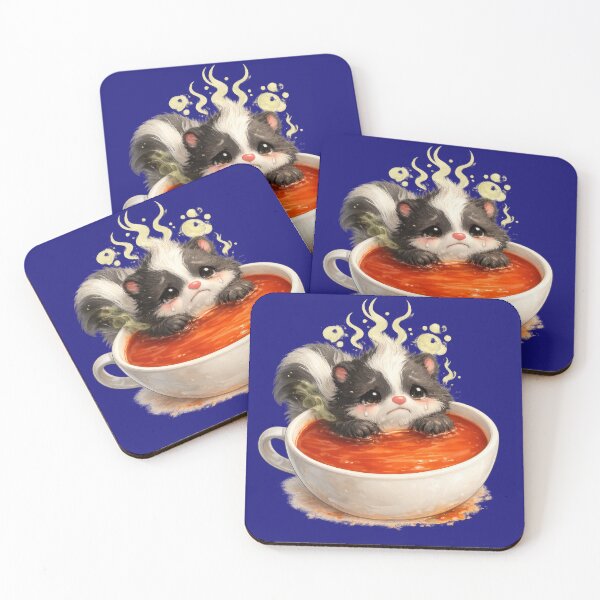 Item preview, Cute Crying Skunk in Soup Sticker designed and sold by jgvisualarts.