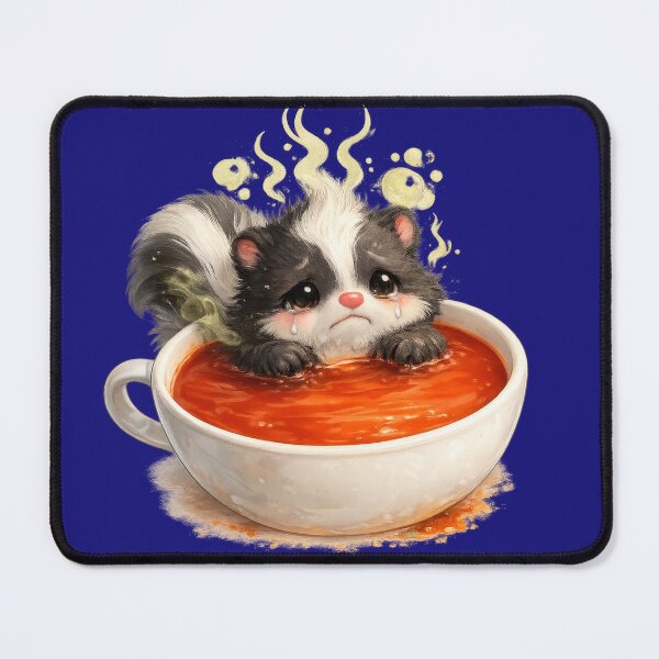 Item preview, Cute Crying Skunk in Soup Sticker designed and sold by jgvisualarts.