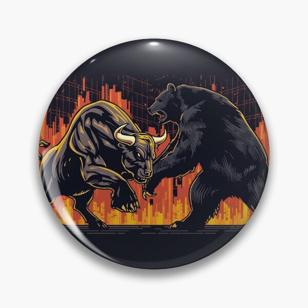 Item preview, Bull vs Bear Market Showdown – Stock Market Trading Art designed and sold by VolatilityEdge.