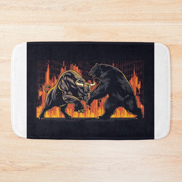 Item preview, Bull vs Bear Market Showdown – Stock Market Trading Art designed and sold by VolatilityEdge.