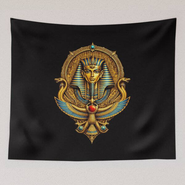 Item preview, Golden Pharaoh of Ancient Egypt – Tutankhamun Mask Art designed and sold by GulfSignature.