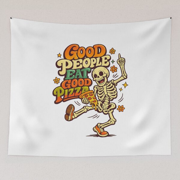 Item preview, Good People Eat Good Pizza designed and sold by LuveraxArt.