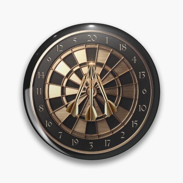 Item preview, Golden dartboard with 3 gold darts designed and sold by Kimenta Fashion.