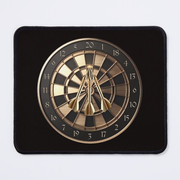 Item preview, Golden dartboard with 3 gold darts designed and sold by Kimenta Fashion.