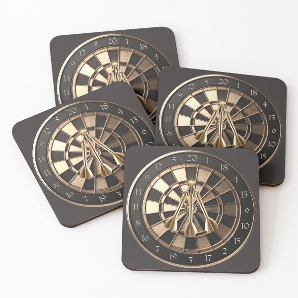 Item preview, Golden dartboard with 3 gold darts designed and sold by Segasprojects.