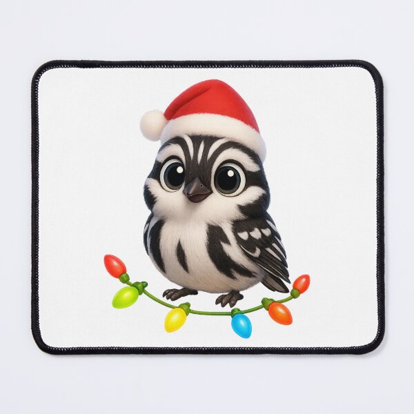 Item preview, Christmas Black and White Warbler designed and sold by Sillytoe.