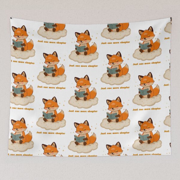 Item preview, Just One More Chapter – Cute Reading Fox on Cloud Book Lover Design designed and sold by SimoesArtistry.