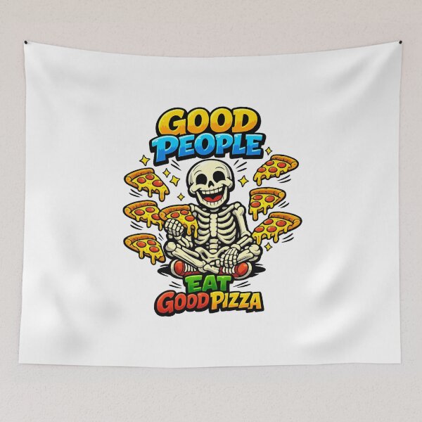 Item preview, Good People Eat Good Pizza designed and sold by LuveraxArt.