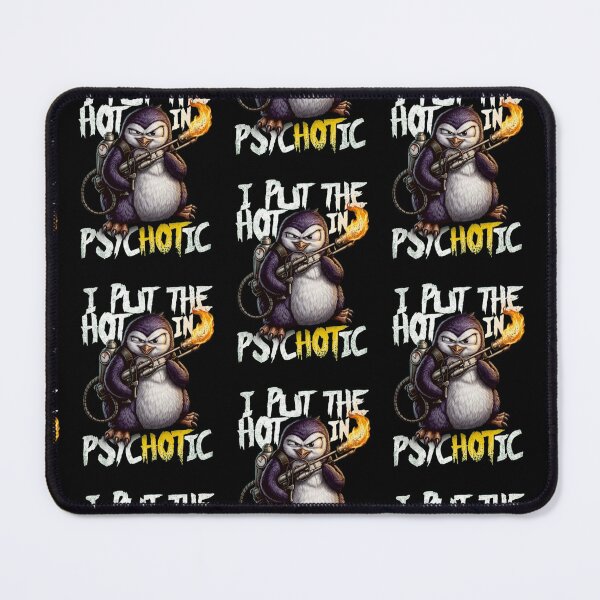Item preview, Badass Penguin Flamethrower - I Put the Hot in Psychotic designed and sold by MOFAPPAREL.