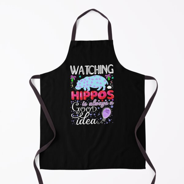 Item preview, watching hippos is always a good idea funny hippopotamus quotes designed and sold by Pikkalo.