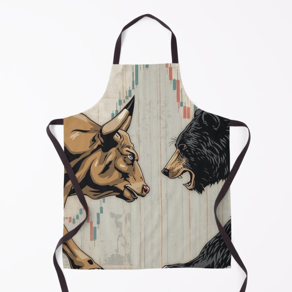 Item preview, Bull vs Bear Market Battle – Stock Market Candlestick Trading Art designed and sold by VolatilityEdge.