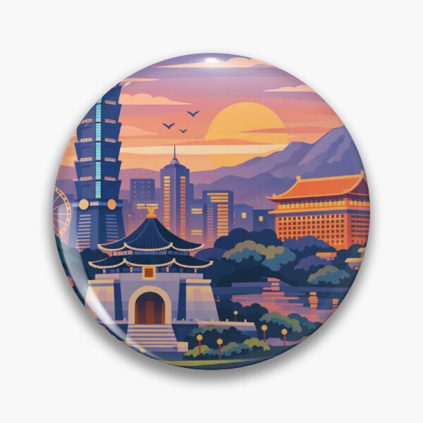 Item preview, Taipei - Postcard Illustration  designed and sold by MatthewHeights.