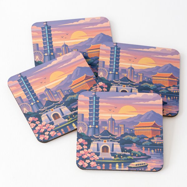 Item preview, Taipei - Postcard Illustration  designed and sold by MatthewHeights.