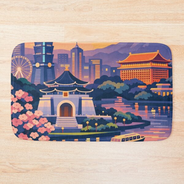 Item preview, Taipei - Postcard Illustration  designed and sold by MatthewHeights.