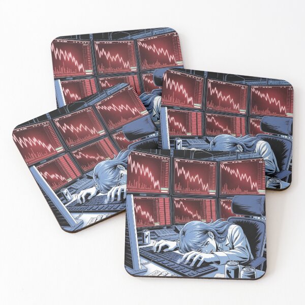 Item preview, Anime Trader Red Market Meltdown – Day Trading Loss Meme designed and sold by VolatilityEdge.