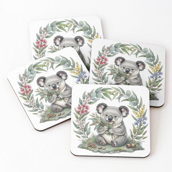 Item preview, Australian Tenderness: Baby Koala and its Bouquet of Fresh Eucalyptus designed and sold by CHRIST5000.