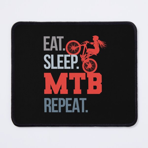 Item preview, Eat Sleep MTB Repeat Mountain Bike Girl designed and sold by LinaValearte.