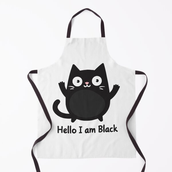 Item preview, Cute Black Cat Quote “Hello I Am Black” Minimal Cartoon designed and sold by Black Cat Merch Company.