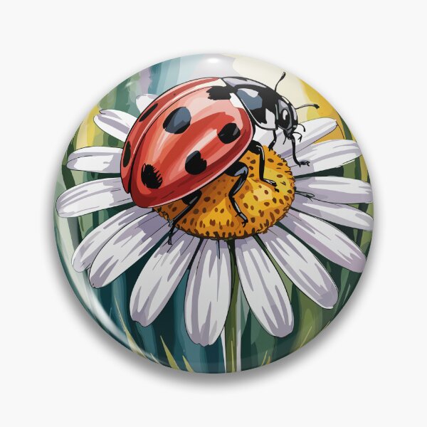 Item preview, Ladybug Stamp - Ladybug on Daisy Vintage Postage Stamp designed and sold by JessArty ⭐⭐⭐⭐⭐.
