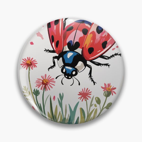 Item preview, Ladybug Stamp - Flying Ladybug Vintage designed and sold by JessArty ⭐⭐⭐⭐⭐.