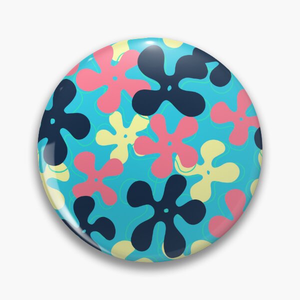 Item preview, Retro Beach Vibes Pattern in Blue, Pink and Yellow designed and sold by Free-Spirit-Meg.