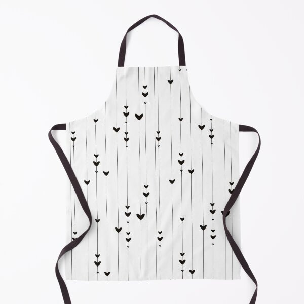 Item preview, "Minimalist Dangling Hearts Pattern - Black Hanging Hearts on White Illustration designed and sold by TheArtOfTreble.