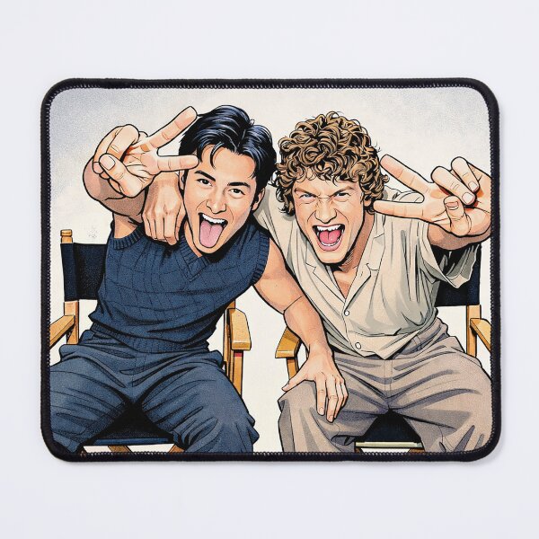 Item preview, Hudson Williams and Connor Story from Heated Rivalry goofing around (fan art) designed and sold by PopCultureAndStuff.